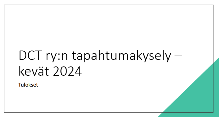 DCT:n tapahtumakyselyn (kevät 2024)&nbsp;vastaukset